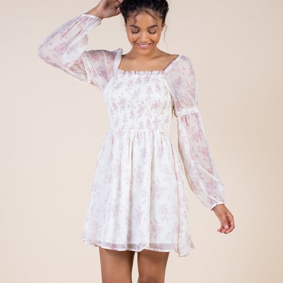 *Sold Out* Honey Smocked Ditsy Floral Dress - Picture 3 of 4